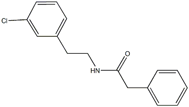 N-[2-(3-chlorophenyl)ethyl]-2-phenylacetamide 结构式