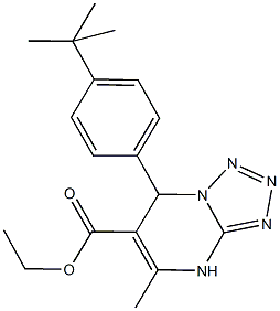 ethyl 7-(4-tert-butylphenyl)-5-methyl-4,7-dihydrotetraazolo[1,5-a]pyrimidine-6-carboxylate 结构式