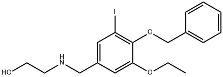 2-{[4-(benzyloxy)-3-ethoxy-5-iodobenzyl]amino}ethanol 结构式