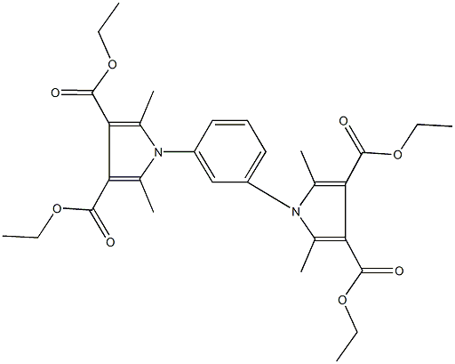 diethyl 1-{3-[3,4-bis(ethoxycarbonyl)-2,5-dimethyl-1H-pyrrol-1-yl]phenyl}-2,5-dimethyl-1H-pyrrole-3,4-dicarboxylate 结构式