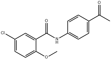 N-(4-acetylphenyl)-5-chloro-2-methoxybenzamide 结构式