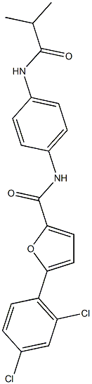 5-(2,4-dichlorophenyl)-N-[4-(isobutyrylamino)phenyl]-2-furamide 结构式