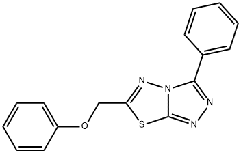 6-(phenoxymethyl)-3-phenyl[1,2,4]triazolo[3,4-b][1,3,4]thiadiazole 结构式