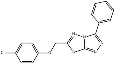 6-[(4-chlorophenoxy)methyl]-3-phenyl[1,2,4]triazolo[3,4-b][1,3,4]thiadiazole 结构式