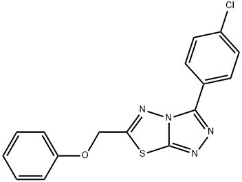 [3-(4-chlorophenyl)[1,2,4]triazolo[3,4-b][1,3,4]thiadiazol-6-yl]methyl phenyl ether 结构式