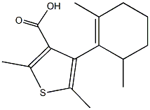 4-(2,6-dimethyl-1-cyclohexen-1-yl)-2,5-dimethyl-3-thiophenecarboxylic acid 结构式