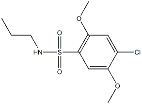 4-chloro-2,5-dimethoxy-N-propylbenzenesulfonamide 结构式