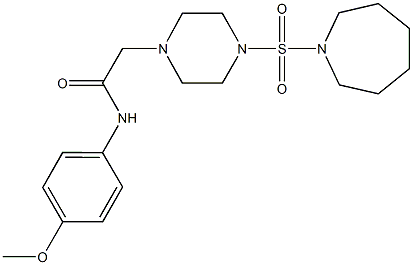 2-[4-(1-azepanylsulfonyl)-1-piperazinyl]-N-(4-methoxyphenyl)acetamide 结构式