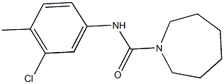 N-(3-chloro-4-methylphenyl)-1-azepanecarboxamide 结构式