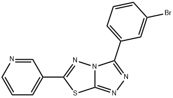 3-(3-bromophenyl)-6-(3-pyridinyl)[1,2,4]triazolo[3,4-b][1,3,4]thiadiazole 结构式