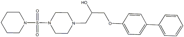 1-([1,1'-biphenyl]-4-yloxy)-3-[4-(1-piperidinylsulfonyl)-1-piperazinyl]-2-propanol 结构式