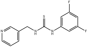 N-(3,5-difluorophenyl)-N'-(3-pyridinylmethyl)thiourea 结构式