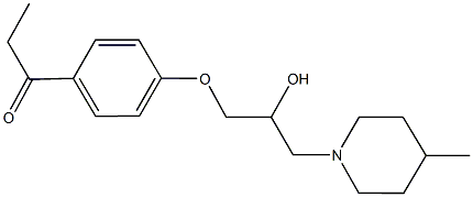 1-{4-[2-hydroxy-3-(4-methyl-1-piperidinyl)propoxy]phenyl}-1-propanone 结构式