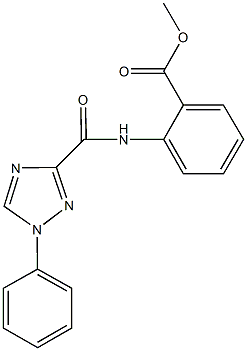 methyl 2-{[(1-phenyl-1H-1,2,4-triazol-3-yl)carbonyl]amino}benzoate 结构式