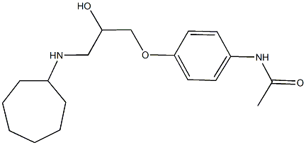 N-{4-[3-(cycloheptylamino)-2-hydroxypropoxy]phenyl}acetamide 结构式