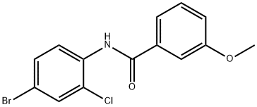 N-(4-bromo-2-chlorophenyl)-3-methoxybenzamide 结构式