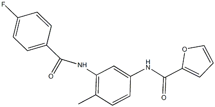 N-{3-[(4-fluorobenzoyl)amino]-4-methylphenyl}-2-furamide 结构式