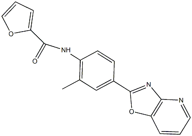 N-(2-methyl-4-[1,3]oxazolo[4,5-b]pyridin-2-ylphenyl)-2-furamide 结构式