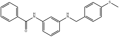 N-(3-{[4-(methylsulfanyl)benzyl]amino}phenyl)benzamide 结构式