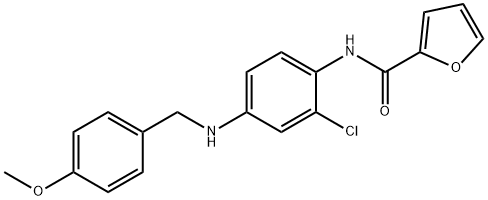 N-{2-chloro-4-[(4-methoxybenzyl)amino]phenyl}-2-furamide 结构式