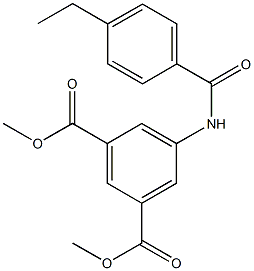 dimethyl 5-[(4-ethylbenzoyl)amino]isophthalate 结构式