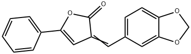 3-(1,3-benzodioxol-5-ylmethylene)-5-phenyl-2(3H)-furanone 结构式