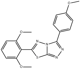 6-(2,6-dimethoxyphenyl)-3-(4-methoxyphenyl)[1,2,4]triazolo[3,4-b][1,3,4]thiadiazole 结构式