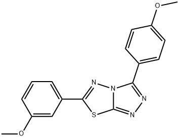 6-(3-methoxyphenyl)-3-(4-methoxyphenyl)[1,2,4]triazolo[3,4-b][1,3,4]thiadiazole 结构式