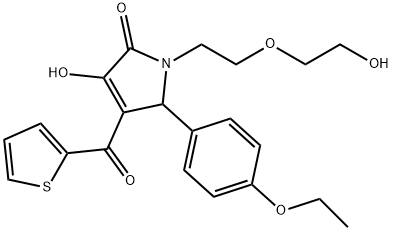 5-(4-ethoxyphenyl)-3-hydroxy-1-[2-(2-hydroxyethoxy)ethyl]-4-(2-thienylcarbonyl)-1,5-dihydro-2H-pyrrol-2-one 结构式