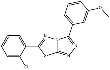 3-[6-(2-chlorophenyl)[1,2,4]triazolo[3,4-b][1,3,4]thiadiazol-3-yl]phenyl methyl ether 结构式