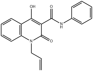 1-allyl-4-hydroxy-2-oxo-N-phenyl-1,2-dihydro-3-quinolinecarboxamide 结构式