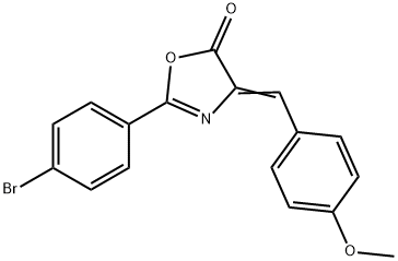2-(4-bromophenyl)-4-(4-methoxybenzylidene)-1,3-oxazol-5(4H)-one 结构式