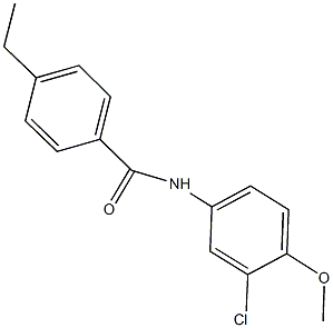 N-(3-chloro-4-methoxyphenyl)-4-ethylbenzamide 结构式