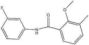 N-(3-fluorophenyl)-2-methoxy-3-methylbenzamide 结构式