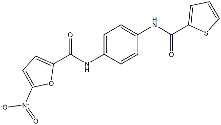 5-nitro-N-{4-[(2-thienylcarbonyl)amino]phenyl}-2-furamide 结构式