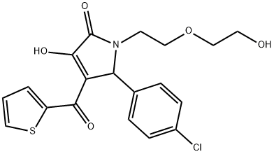 5-(4-chlorophenyl)-3-hydroxy-1-[2-(2-hydroxyethoxy)ethyl]-4-(2-thienylcarbonyl)-1,5-dihydro-2H-pyrrol-2-one 结构式