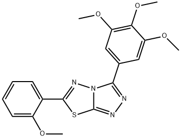 6-(2-methoxyphenyl)-3-(3,4,5-trimethoxyphenyl)[1,2,4]triazolo[3,4-b][1,3,4]thiadiazole 结构式