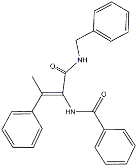 N-{1-[(benzylamino)carbonyl]-2-phenyl-1-propenyl}benzamide 结构式