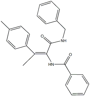 N-[1-[(benzylamino)carbonyl]-2-(4-methylphenyl)-1-propenyl]benzamide 结构式