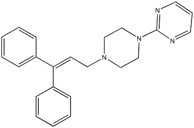 2-[4-(3,3-diphenyl-2-propenyl)-1-piperazinyl]pyrimidine 结构式