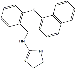 N-(4,5-dihydro-1H-imidazol-2-yl)-N-[2-(1-naphthylsulfanyl)benzyl]amine 结构式