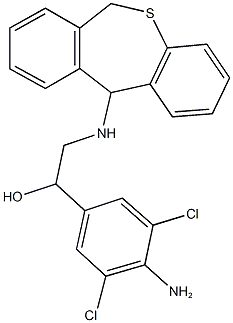 1-(4-amino-3,5-dichlorophenyl)-2-(6,11-dihydrodibenzo[b,e]thiepin-11-ylamino)ethanol 结构式