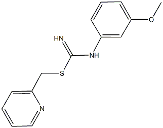 2-pyridinylmethyl N-(3-methoxyphenyl)imidothiocarbamate 结构式