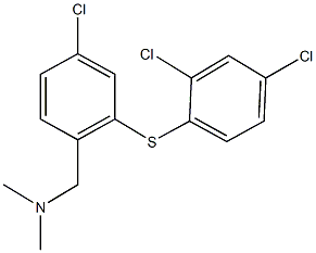 N-{4-chloro-2-[(2,4-dichlorophenyl)sulfanyl]benzyl}-N,N-dimethylamine 结构式