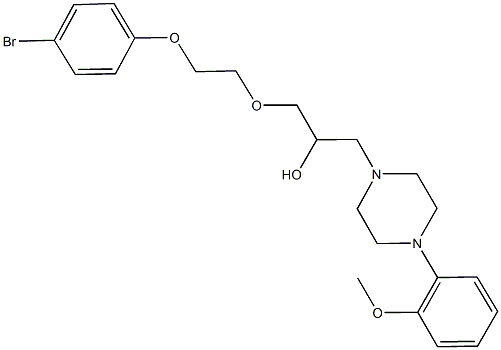 1-[2-(4-bromophenoxy)ethoxy]-3-[4-(2-methoxyphenyl)-1-piperazinyl]-2-propanol 结构式