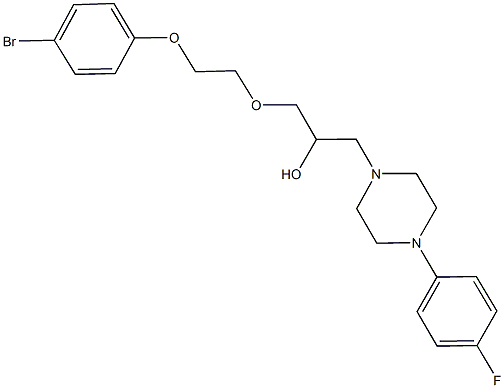 1-[2-(4-bromophenoxy)ethoxy]-3-[4-(4-fluorophenyl)-1-piperazinyl]-2-propanol 结构式