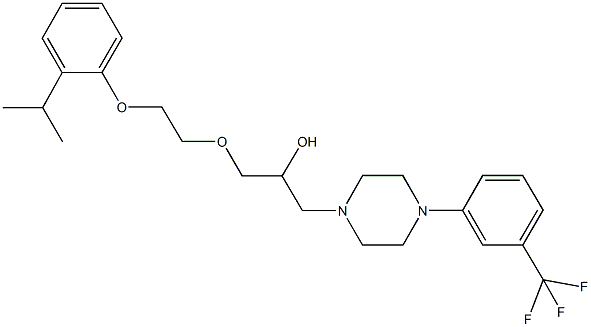 1-[2-(2-isopropylphenoxy)ethoxy]-3-{4-[3-(trifluoromethyl)phenyl]-1-piperazinyl}-2-propanol 结构式