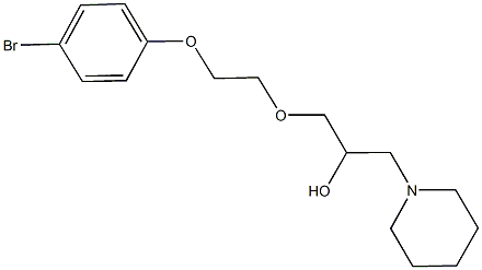 1-[2-(4-bromophenoxy)ethoxy]-3-(1-piperidinyl)-2-propanol 结构式