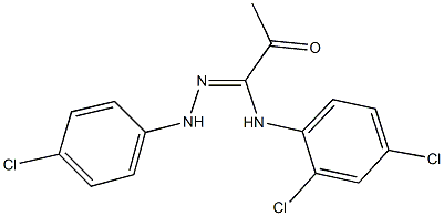 N'-(4-chlorophenyl)-N-(2,4-dichlorophenyl)-2-oxopropanehydrazonamide 结构式