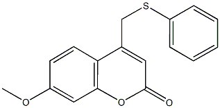 7-methoxy-4-[(phenylsulfanyl)methyl]-2H-chromen-2-one 结构式